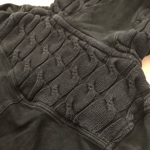 Lululemon Fireside Zip Up Cable Knit Hoodie in Black Size 6 - Picture 6 of 12